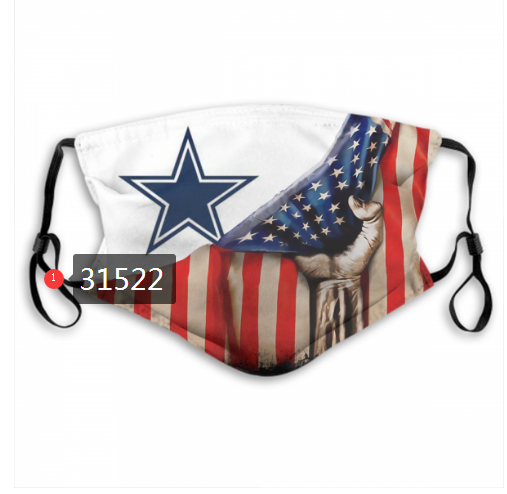 NFL 2020 Dallas Cowboys #64 Dust mask with filter->nfl dust mask->Sports Accessory